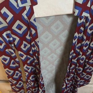 Diane Von Furstenberg Geometric Patterned Long Sleeve wrap dress